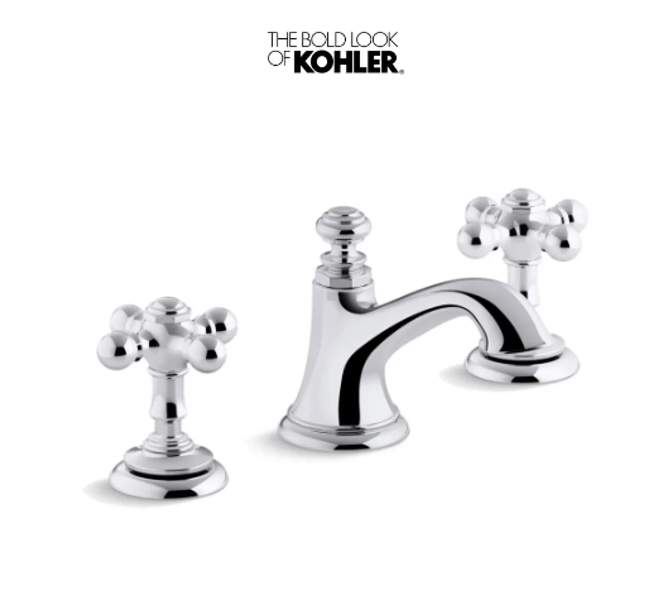Kohler Artifacts Widespread Bathroom Faucet With Lever Handles - Free Metal Pop-Up Drain Assembly With Purchase 6 Kohler Artifacts Widespread Bathroom Faucet With Lever Handles - Free Metal Pop-Up Drain Assembly With Purchase - Image 4