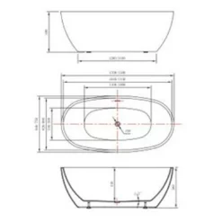 Royal Lighthouse 67" Freestanding Bathtub -Royal Sales Store Spec sheet 1 16884.1668701207