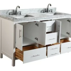 Royal Ultra 60 Inch White Double Sink Bathroom Vanity 7 Royal Ultra 60 Inch White Double Sink Bathroom Vanity -Royal Sales Store ULT 2.2 71312.1658254670