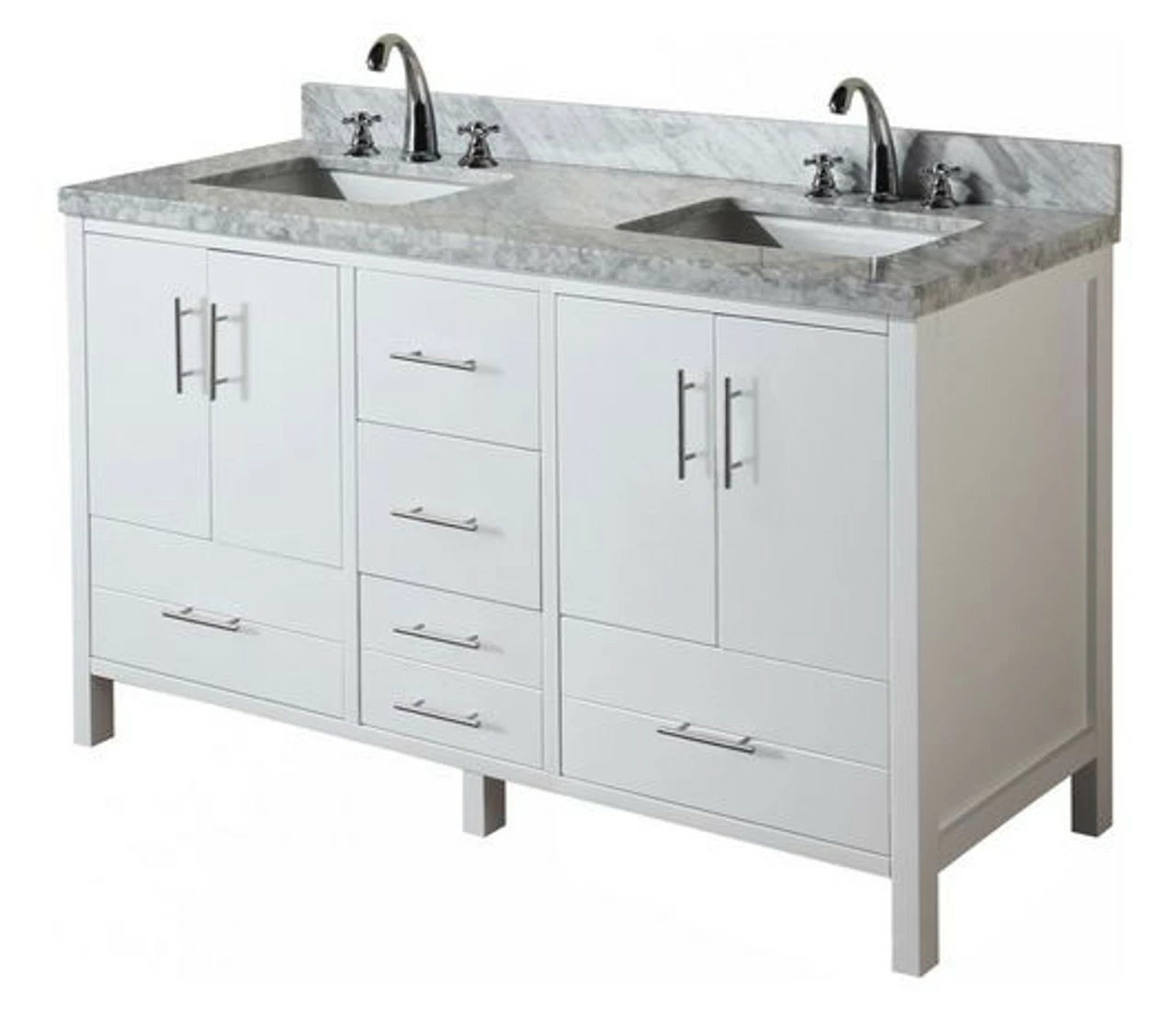 Royal Ultra 60 Inch White Double Sink Bathroom Vanity 3 Royal Ultra 60 Inch White Double Sink Bathroom Vanity
