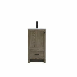 Royal Wynwood 18" Free Standing Single Basin Vanity Set With Wood Cabinet And Engineered Stone Vanity Top