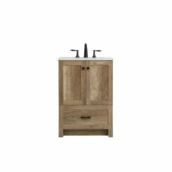 Royal Wynwood 24" Free Standing Single Basin Vanity Set With Wood Cabinet And Engineered Stone Vanity Top