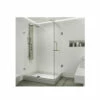 Vigo Pacifica 79-1/4" High X 48-1/8" Wide X 36-1/8" Deep Hinged Frameless Shower Enclosure With 3/8" Glass - Shower Pan With Left Hand Drain -Royal Sales Store VG601236WL 0 82807.1638131334