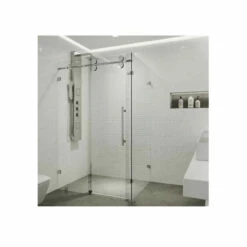 Vigo Winslow 74" High X 57-3/4" Wide X 34-5/8" Deep Sliding Frameless Shower Enclosure With 3/8" Glass