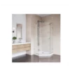 Vigo Verona 76-3/4" High X 42" Wide X 42-1/8" Deep Hinged Frameless Shower Enclosure With 3/8" Glass - Low Profile Shower Pan Included -Royal Sales Store VG606142WS 0 08657.1638211386