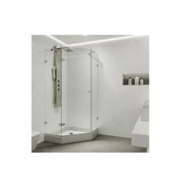 Vigo Verona 78-3/4" High X 42-1/8" Wide X 42-1/8" Deep Hinged Frameless Shower Enclosure With 3/8" Glass - Shower Pan Included