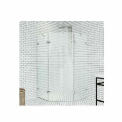 Vigo Gemini 73-3/8" High X 42" Wide X 40" Deep Hinged Frameless Shower Enclosure