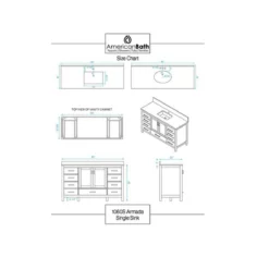 Royal Armada 60" Bathroom Vanity -Royal Sales Store Vanities Armada 60 S 4 38652.1633878463