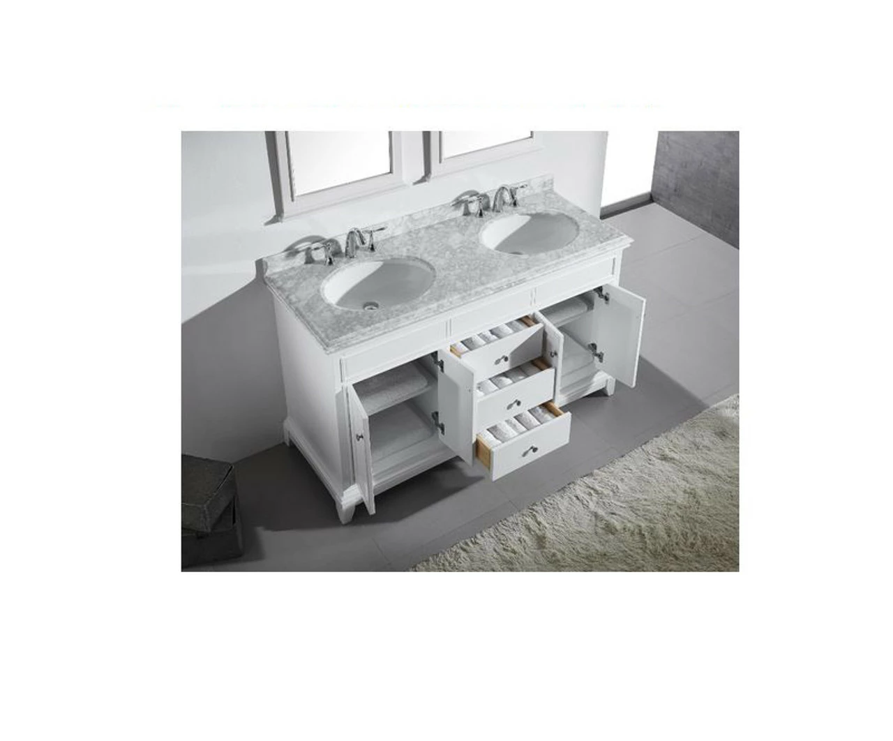 Royal Aventura 60" Double Sink Bathroom Vanity 4 Royal Aventura 60" Double Sink Bathroom Vanity - Image 2