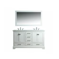 Royal Havana 72" Bathroom Vanity Double Sinks With Marble Top Attached