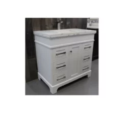 Royal Glades 36" Bathroom Vanity With Center Sink Double Set Of Drawers