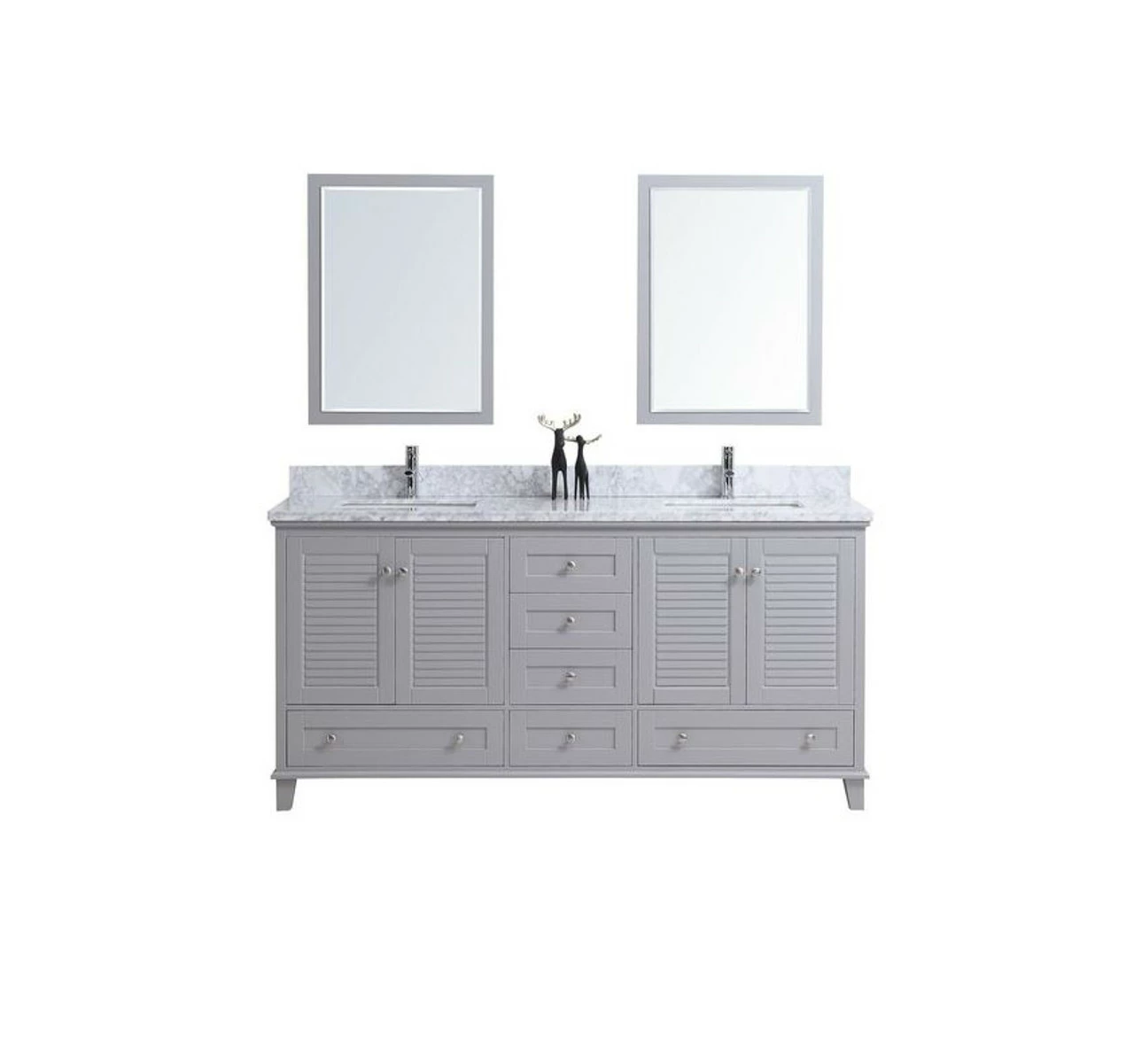 Royal Keys 72" Solid Wood Double Sink Bathroom Vanity With Quartz Top 7 Royal Keys 72" Solid Wood Double Sink Bathroom Vanity With Quartz Top - Image 5