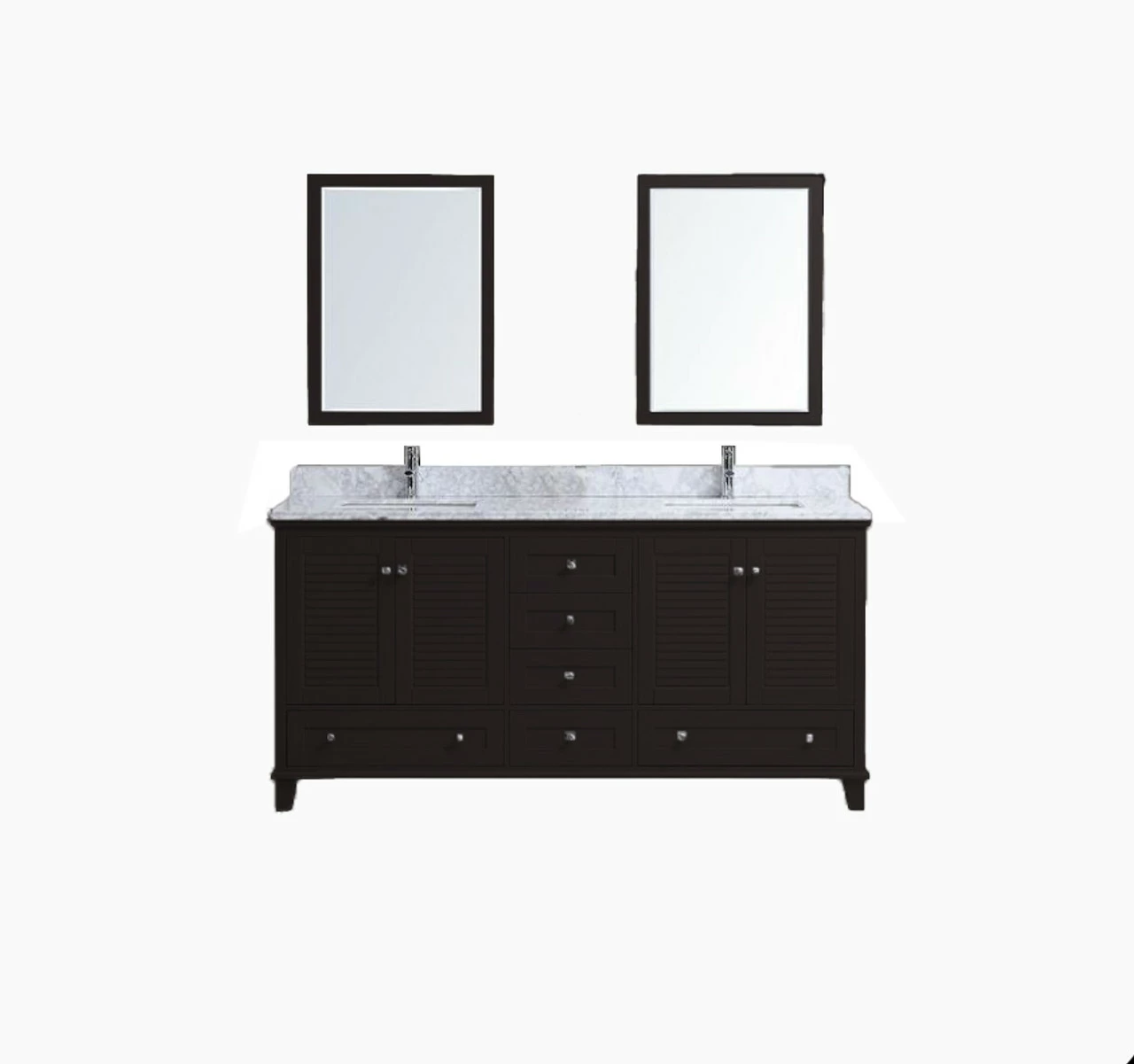Royal Keys 72" Solid Wood Double Sink Bathroom Vanity With Quartz Top 5 Royal Keys 72" Solid Wood Double Sink Bathroom Vanity With Quartz Top - Image 3