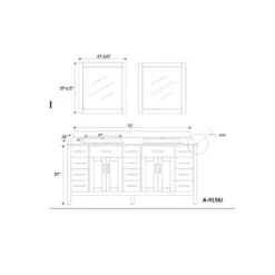 Royal Sunset 72" Double Sink Bathroom Vanity -Royal Sales Store Vanities Sunset 72 3 02613.1646859623