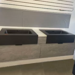 Royal Victory 72" Wall Mounted Bathroom Vanity Cement Grey