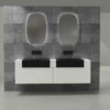 Royal Victory 72" Wall Mounted Bathroom Vanity Matt White -Royal Sales Store Victory 72 MW 58326.1684937011