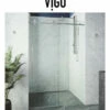 Vigo Elan 76" High X 60" Wide Sliding Frameless Shower Door With Clear Glass