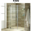 Vigo Piroutte 72" High X 60"-66" Wide Hinged Frameless Shower Door With 3/8" Glass -Royal Sales Store Vigo 3 Brushed Nickel 91361.1651525356