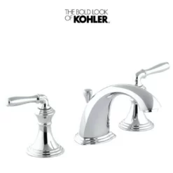 Kohler Devonshire Widespread Bathroom Faucet With UltraGlide Valve And Quick Mount Technology - Free Metal Pop-Up Drain Assembly With Purchase