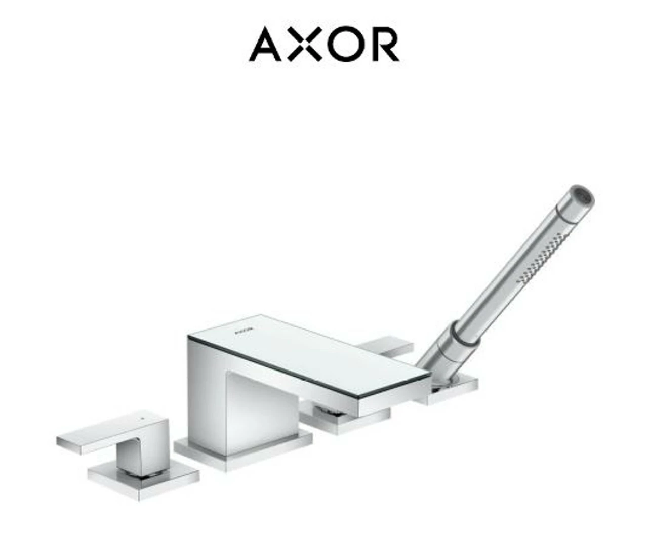 Axor MyEdition Deck Mounted Bathroom Roman Tub Filler With Built-In Diverter With QuickClean Technology - Includes Hand Shower And Decorative Trim 3 Axor MyEdition Deck Mounted Bathroom Roman Tub Filler With Built-In Diverter With QuickClean Technology - Includes Hand Shower And Decorative Trim