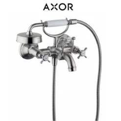 Axor Montreux Wall Mounted Tub Filler With Built-In Diverter And Cross Handles - Includes Hand Shower