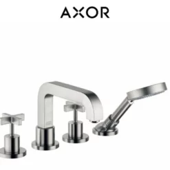 Axor Citterio Deck Mounted Roman Tub With Built-In Diverter And Cross Handles - Includes Hand Shower
