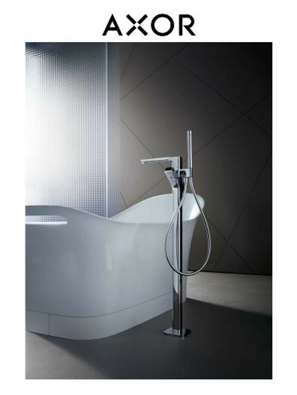 Axor Urquiola Floor Mounted Tub Filler With Built-In Diverter - Includes Hand Shower 4 Axor Urquiola Floor Mounted Tub Filler With Built-In Diverter - Includes Hand Shower - Image 2