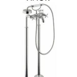 Axor Montreux Floor Mounted Tub Filler With Built-In Diverter And Cross Handles - Includes Hand Shower