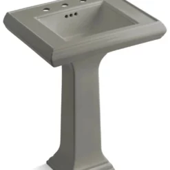 Kohler Memoirs Classic 24" Fireclay Pedestal Bathroom Sink With 8" Widespread Faucet Holes -Royal Sales Store b3.4 58159.1591645326