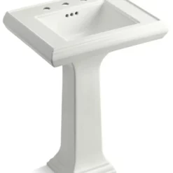 Kohler Memoirs Classic 24" Fireclay Pedestal Bathroom Sink With 8" Widespread Faucet Holes -Royal Sales Store b3.5 10921.1591645326