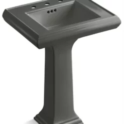 Kohler Memoirs Classic 24" Fireclay Pedestal Bathroom Sink With 8" Widespread Faucet Holes -Royal Sales Store b3.7 51707.1591645326