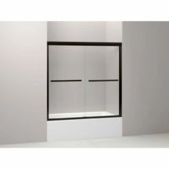 Kohler | Gradient™ Sliding Bath Door, 58-1/16" H X 59-5/8" W, With 1/4" Thick Crystal Clear Glass