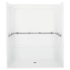 Sterling ADA Shower 63-1/4" X 39-3/8" X 73-1/4" Vikrell Shower With Drain Center