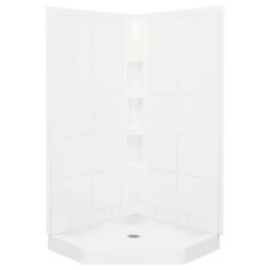 Sterling Intrigue 40-1/4" X 80-1/4" Vikrell Shower With Drain Center