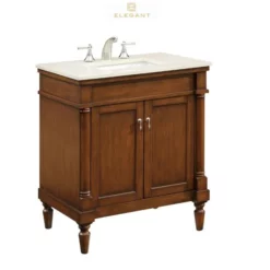 Elegant Lighting Lexington 30" Wide Vanity Set With Cabinet, Stone Top And Undermount Sink
