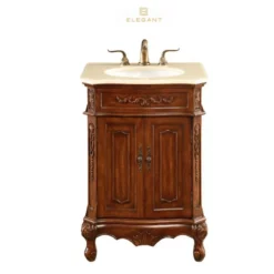 Elegant Lighting Danville 24" Wide Vanity Set With Cabinet, Stone Top, And Undermount Sink