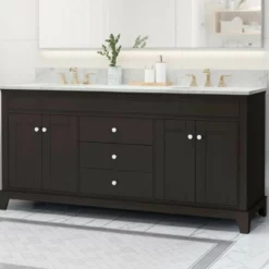 Royal Glades 72" Double Sink Espresso Bathroom Vanity