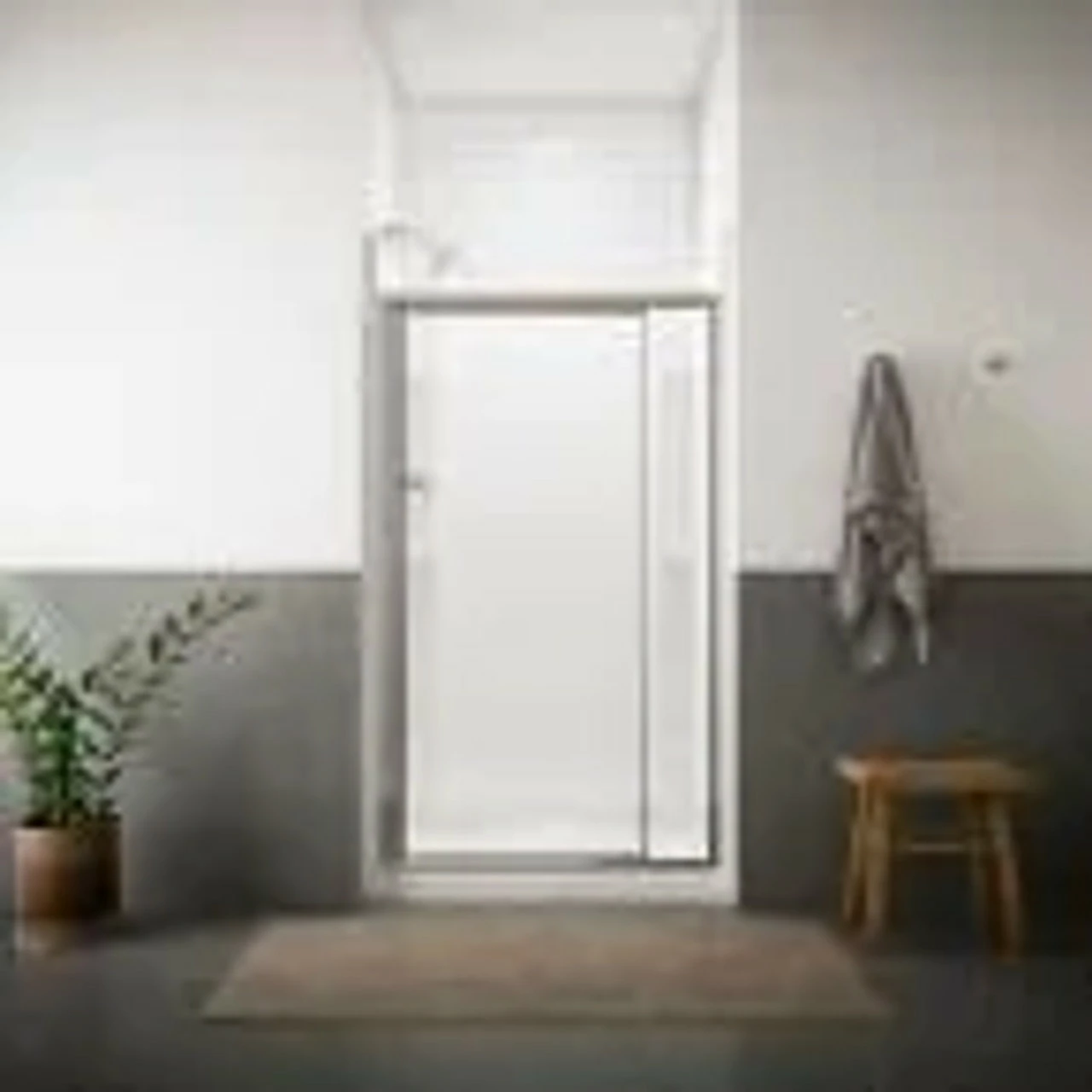 Framed Pivot Shower Door, 69" H X 36 - 42" W, With 1/8" Thick Pebbled Glass 3 Framed Pivot Shower Door, 69" H X 36 - 42" W, With 1/8" Thick Pebbled Glass
