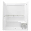 Sterling ADA Shower 63-1/4" X 39-3/8" X 73-1/4" Vikrell Shower With Drain Center And Seat Included -Royal Sales Store white encloure 30709.1612293069